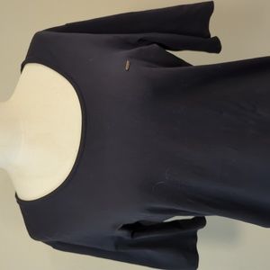 Celine shortsleeve black stretchy top